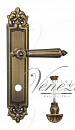 Дверная ручка Venezia "CASTELLO" WC-4 на планке PL96 матовая бронза