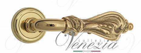 Дверная ручка Venezia "FLORENCE" D1 полированная латунь