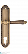 Дверная ручка на планке Fratelli Cattini "MARANI" CYL PL248-BY матовая бронза