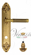 Дверная ручка Venezia "MOSCA" WC-4 на планке PL90 французское золото + коричневый