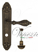 Дверная ручка Venezia "ANAFESTO" WC-2 на планке PL90 античная бронза