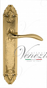 Дверная ручка Venezia "ALESSANDRA" на планке PL90 полированная латунь