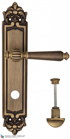 Дверная ручка на планке Fratelli Cattini "MARANI" WC-2 PL96-BY матовая бронза