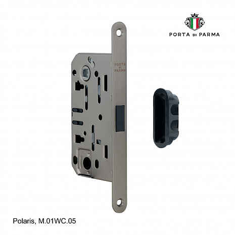 Защелка врезная магнитная под фиксатор  PORTA DI PARMA Polaris Матовый графит