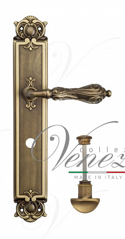 Дверная ручка Venezia "MONTE CRISTO" WC-2 на планке PL97 матовая бронза