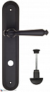 Дверная ручка на планке Fratelli Cattini "MARANI" WC-2 PL288-NM матовый черный