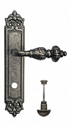 Дверная ручка Venezia "LUCRECIA" WC-2 на планке PL96 античное серебро