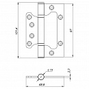 Петля универсальная без врезки 100/P-2B 100x2,3 SN (мат.никель)