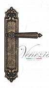 Дверная ручка Venezia "CASTELLO" на планке PL96 античная бронза