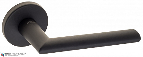 Дверная ручка на круглом основании Fratelli Cattini "LINEA 2" DIY 7.1-NM матовый черный