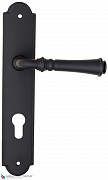 Дверная ручка на планке Fratelli Cattini "GRACIA" CYL PL257-NM матовый черный