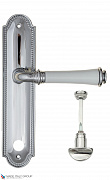 Дверная ручка на планке Fratelli Cattini "GRACIA CERAMICA BIANCO" WC-2 PL248-CR полированный хром