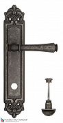 Дверная ручка Venezia "CALLISTO" WC-2 на планке PL96 античное серебро