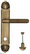 Дверная ручка Venezia "EXA ZIG" WC-2 на планке PL87 матовая бронза
