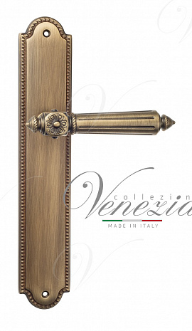 Дверная ручка Venezia "CASTELLO" на планке PL98 матовая бронза
