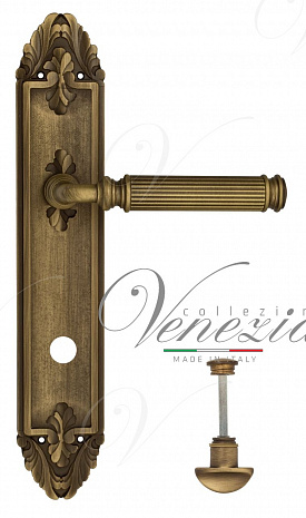 Дверная ручка Venezia "MOSCA" WC-2 на планке PL90 матовая бронза