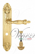 Дверная ручка Venezia "OLIMPO" WC-4 на планке PL90 полированная латунь