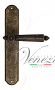 Дверная ручка Venezia "CASTELLO" на планке PL02 античная бронза
