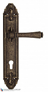 Дверная ручка Venezia "CALLISTO" CYL на планке PL90 античная бронза
