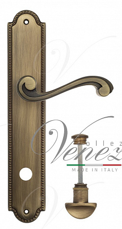 Дверная ручка Venezia "VIVALDI" WC-2 на планке PL98 матовая бронза