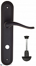 Дверная ручка на планке Fratelli Cattini "LAVERA" WC-2 PL288-NM матовый черный