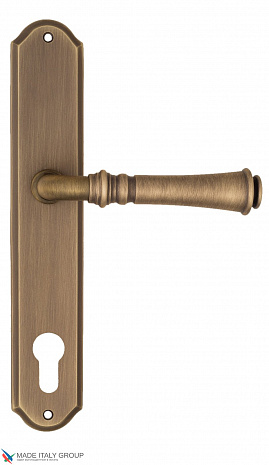 Дверная ручка на планке Fratelli Cattini "GRACIA" CYL PL02-BY матовая бронза