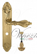 Дверная ручка Venezia "FLORENCE" WC-4 на планке PL90 полированная латунь