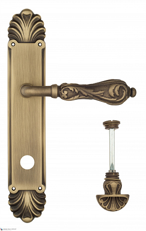 Дверная ручка Venezia "MONTE CRISTO" WC-4 на планке PL87 матовая бронза