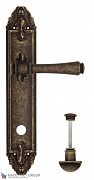 Дверная ручка Venezia "CALLISTO" WC-2 на планке PL90 античная бронза