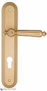 Дверная ручка на планке Fratelli Cattini "TORCELLO" CYL PL288-BS матовая латунь
