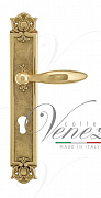 Дверная ручка Venezia "MAGGIORE" CYL на планке PL97 полированная латунь