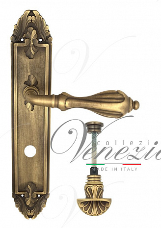 Дверная ручка Venezia "ANAFESTO" WC-4 на планке PL90 матовая бронза