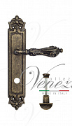 Дверная ручка Venezia "MONTE CRISTO" WC-2 на планке PL96 античная бронза