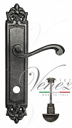 Дверная ручка Venezia "VIVALDI" WC-2 на планке PL96 античное серебро