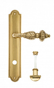 Дверная ручка Venezia "LUCRECIA" WC-2 на планке PL98 полированная латунь