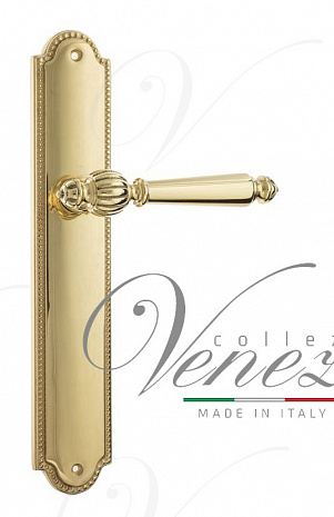 Дверная ручка Venezia "PELLESTRINA" на планке PL98 полированная латунь