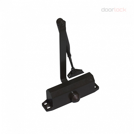 Доводчик DOORLOCK DL77N EN4/5 черный, крепежные размеры 162-168ммX19мм