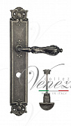 Дверная ручка Venezia "MONTE CRISTO" WC-2 на планке PL97 античное серебро