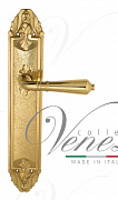 Дверная ручка Venezia "VIGNOLE" на планке PL90 полированная латунь