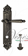 Дверная ручка Venezia "PELLESTRINA" WC-2 на планке PL96 античное серебро