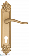 Дверная ручка на планке Fratelli Cattini "LAVERA" CYL PL96-BS матовая латунь