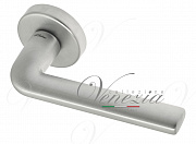 Дверная ручка на круглом основании Fratelli Cattini "LINEA" 7-CS матовый хром