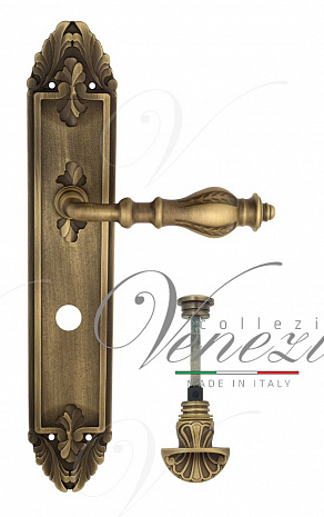 Дверная ручка Venezia "GIFESTION" WC-4 на планке PL90 матовая бронза
