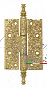 Дверная петля универсальная латунная с узором Venezia CRS011 102x76x4 полированная латунь