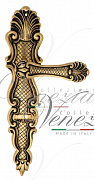 Дверная ручка Venezia "FENICE" WC-4 на планке PL92 французское золото + коричневый