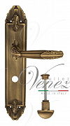 Дверная ручка Venezia "ANGELINA" WC-2 на планке PL90 матовая бронза