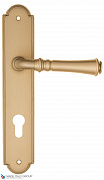 Дверная ручка на планке Fratelli Cattini "GRACIA" CYL PL257-BS матовая латунь