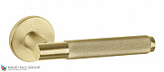 Дверная ручка на круглом основании Fratelli Cattini "UNA X" 7FS-SB матовое золото