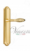 Дверная ручка Venezia "CASANOVA" на планке PL98 полированная латунь