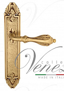 Дверная ручка Venezia "ANAFESTO" на планке PL90 французское золото + коричневый